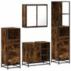 vidaXL Set de mobilier de baie 4 piese Lemn prelucrat de stejar afumat