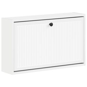 vidaXL Dulap pentru pantofi montat pe perete EDE 71 x 17 x 43 cm Alb