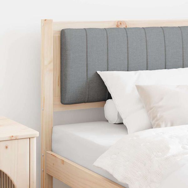 vidaXL Tăblie tapițată cu headboard Maro 90 cm Lemn de pin masiv