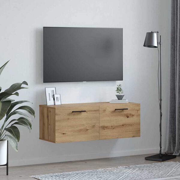 vidaXL Dulap de perete Pe perete stejar artizanal 100 x 36.5 x 35 cm