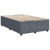 vidaXL Pat box spring cu saltea, gri &icirc;nchis, 120x190 cm, catifea