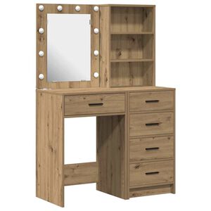 vidaXL Masă de Machiaj 2 buc. Maro 50 x 41 x 135 cm Lemn prelucrat