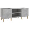 vidaXL Dulap pentru discuri gri beton, 121x38x48 cm, lemn prelucrat