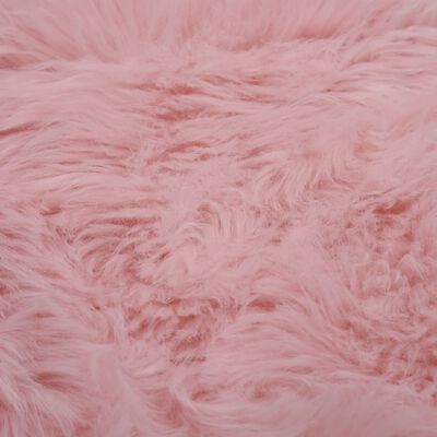 vidaXL Covor, roz, 60 x 90 cm, piele de oaie ecologică