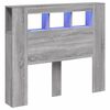 vidaXL Tăblie de pat cu LED, gri sonoma, 120x18,5x103,5 cm, lemn