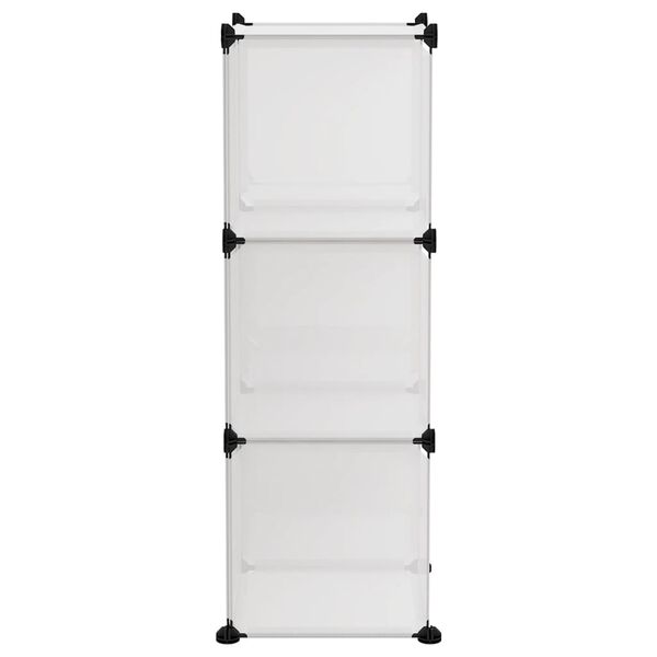 vidaXL Organizator cub de depozitare, 6 cuburi, transparent, PP