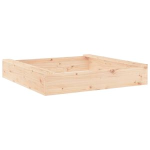 vidaXL Cutie de nisip pătrată cu scaune, lemn masiv de pin
