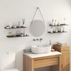 vidaXL Raft suspendat Pe perete 4 pcs Negru 60 x 18 x 2,5 cm Oțel