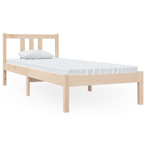 vidaXL Cadru de pat mic single, 75x190 cm, lemn masiv