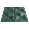 vidaXL Panouri de perete 48 buc. verde 50x50 cm XPS 12 m&sup2; origami