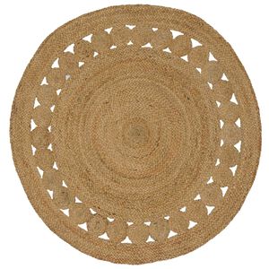 vidaXL Covoare de zonă natural &Oslash; 120 cm Iută
