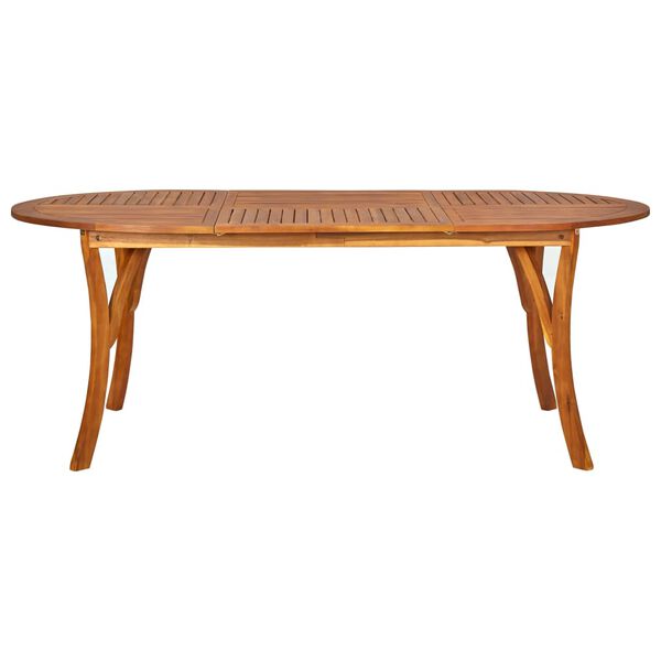 vidaXL Set mobilier de grădină cu 7 piese, 201x100 cm, lemn masiv de salc&acirc;m