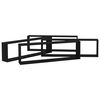 vidaXL Raft de perete cub, 4 buc., negru, 100x15x30 cm, PAL