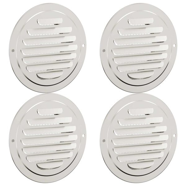 vidaXL Capace de ventilație pentru aer 4 pcs Argintiu 80 mm
