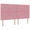 vidaXL Pat cu arcuri cu saltea cu headboard Roz 200 x 180 cm Poliester