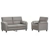 vidaXL Set de canapea 2 pcs Gri deschis Catifea