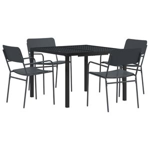 vidaXL Set de Mobilier pentru Exterior 5 buc. Antracit Oțel