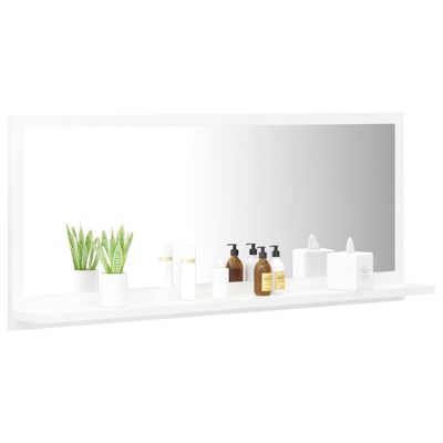 vidaXL Oglindă de baie, alb, 90 x 10,5 x 37 cm, PAL