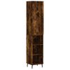 vidaXL Dulap &icirc;nalt, stejar fumuriu, 34,5x34x180 cm, lemn prelucrat