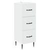 vidaXL Dulap cu sertare Alb 33 x 34,5 x 89,5 cm Lemn prelucrat