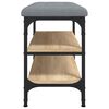vidaXL Bancă pentru pantofi stejar sonoma 62x32x47 cm lemn prelucrat