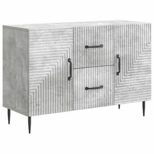 vidaXL Bufet cu sertar Gri Beton 89 x 34,5 x 60 cm Lemn prelucrat