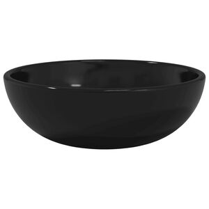 vidaXL Chiuvetă din sticlă securizată, negru, 35x12 cm