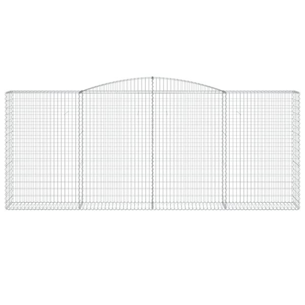 vidaXL Coșuri gabion arcuite 4 buc. 400x50x160/180 cm, fier galvanizat