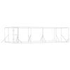 vidaXL Padoc de exterior pentru c&acirc;ini argintiu 8x4x2 m oțel galvanizat