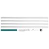 vidaXL St&acirc;lp de steag modular, 6,2 m, aluminiu