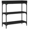 vidaXL Măsuță consolă cu rafturi, negru, 75x30x80 cm