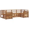 vidaXL Set de canapele de exterior 6 pcs natural Lemn Solid de Acacia