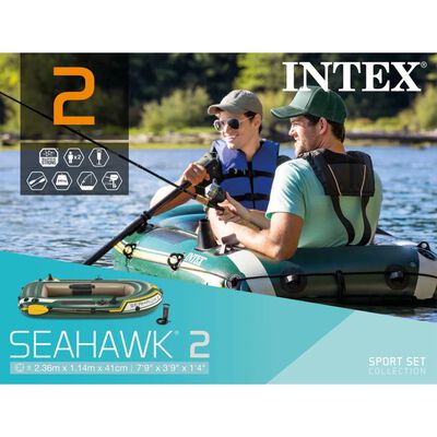 Intex Set barcă gonflabilă Seahawk 2 cu vâsle și pompă, 68347NP