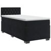vidaXL Pat boxspring cu saltea cu headboard Negru 80 x 200 cm Catifea