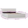 vidaXL Cadru pat hidraulic, depozitare, alb, 140 x 200 cm, piele eco