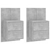 vidaXL Noptiere de perete, 2 buc., gri beton