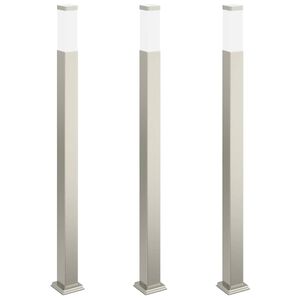 vidaXL St&acirc;lpi iluminatori 3 buc 110 cm oțel inoxidabil IP44