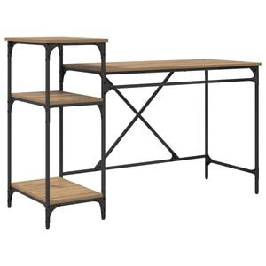 vidaXL Birou Stejar Artizanal 135 x 50 x 90 cm Lemn compozit