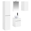 vidaXL Set dulap baie 5 pcs Alb 40 x 10,5 x 60,5 cm Lemn prelucrat
