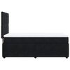 vidaXL Pat box spring cu saltea, negru, 90x190 cm, catifea