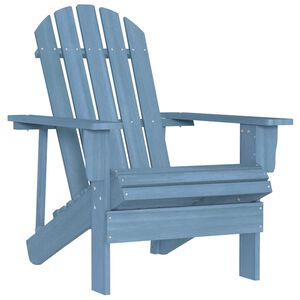 vidaXL Scaun de grădină Adirondack, albastru, lemn masiv de brad