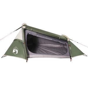 vidaXL Cort de camping pentru 2 persoane, verde, impermeabil