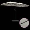 vidaXL Parasol de Grădină Nisip și Antracit 385 x 209 x 244 cm