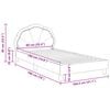 vidaXL Cadru de pat pentru copii cu spătar Gri deschis 90 x 190 cm