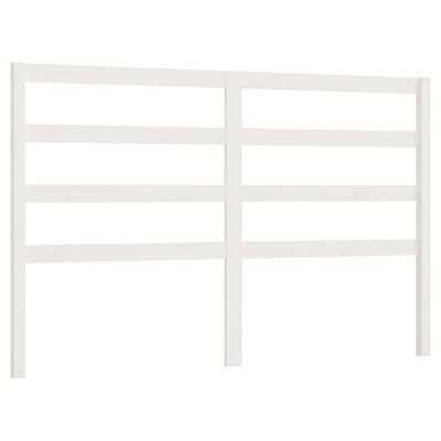 vidaXL Tăblie de pat, alb, 146x4x100 cm, lemn masiv de pin