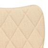 vidaXL Scaune de bucătărie, 2 buc., crem, material textil