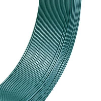 vidaXL Fir tensionare pentru gard 250 m 0,9/1,4 mm verde închis, oțel