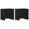 vidaXL Dulap de noapte 2 buc. Stejar Negru 45 x 34 x 44,5 cm