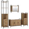 vidaXL Set dulap baie 4 buc. Stejar Artizanal 40 x 36 x 200,5 cm