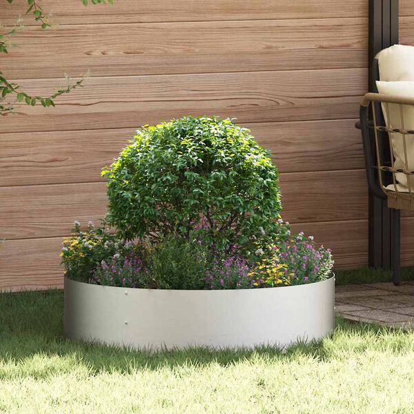 vidaXL Inele pentru vaze Argintiu 80 x 80 x 20 cm Oţel inoxidabil